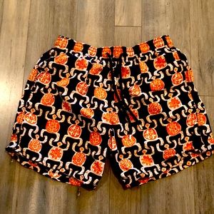 Vilebrequin men’s swim trunks with turtle print.